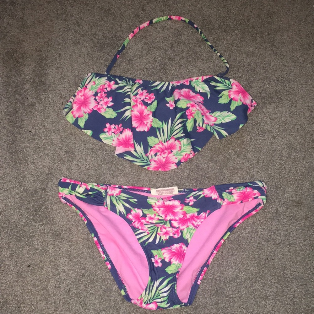 Hibiscus Pattern Bikini Set